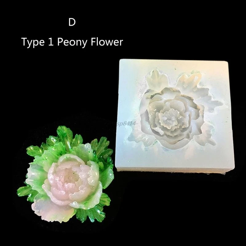 DIY Flower Silicone Molds Epoxy Resin Camellia Peony Daisy Lotus Flower Jewlery Making Tools