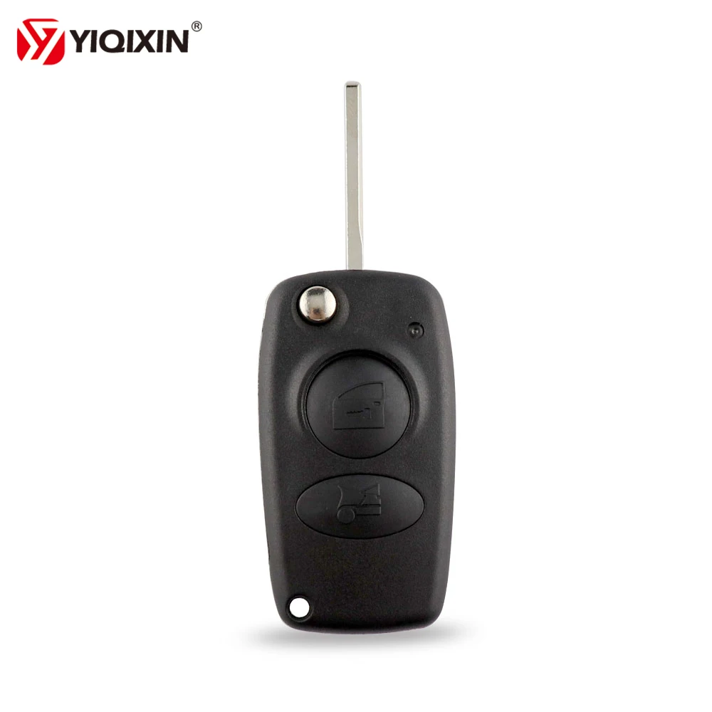 

YIQIXIN 2 Button With Blade Flip Folding Remote Car Key Shell Fob Cover New For Alfa Romeo Key Case Black Blank Housing