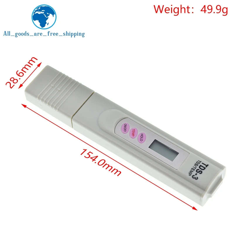LCD PH TDS-3 Meter Tester Pen Digital Filter Pen Digital High Accurate Filter Measuring Water Quality Purity test tool