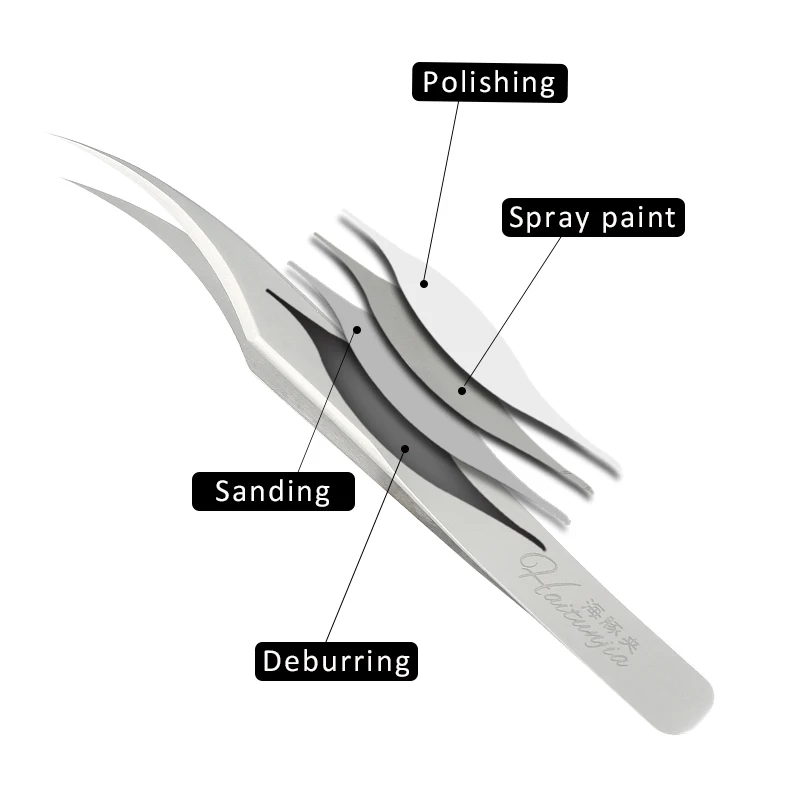 1pcs Anti-Static Tweezers For Eyelash Extension Professional Eyebrow Stainless Steel High Precision Tweezer Scissors Makeup Tool