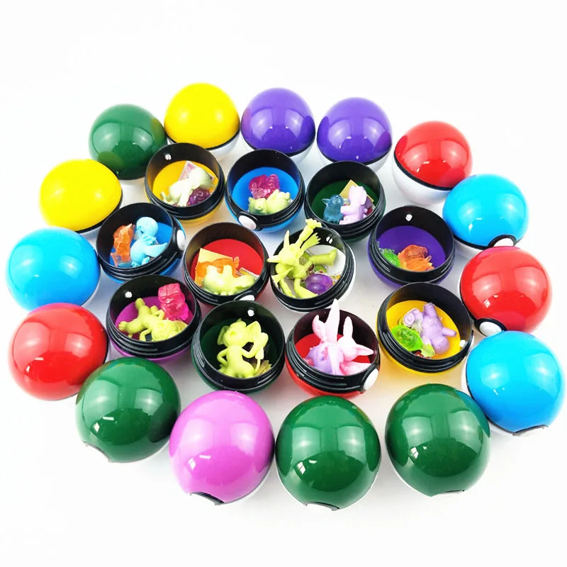 

Multicolor Pokemon Ball Toy Pet pokebolas Poke Capsule Action Figure Pikachu Charmander Squirtle Charizard Monster Stickers Ball