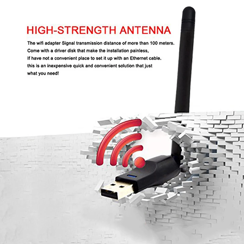 USB WiFi Antenna Wireless Network Card MT-7601 For Digital Satellite Receiver Decoder Freesat V7 HD V8 Super IP-S2 For PC Laptop