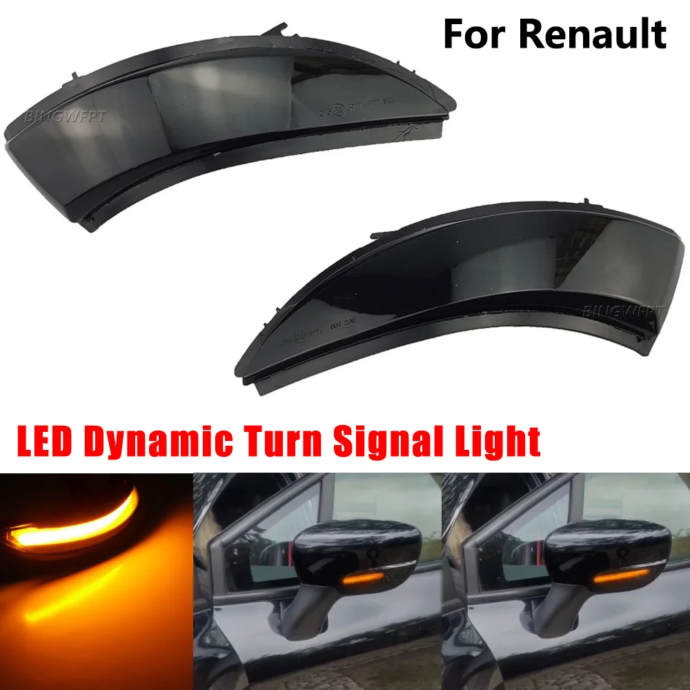 LED Dynamic Side Mirror Indicator Sequential Light For Renault KAPTUR CAPTUR J5 H5 Clio IV MK4 Zoe ZE40 Lutecia Grandtour