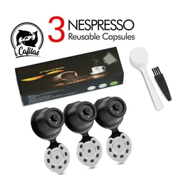 Crema Reusable Coffee Capsule Filters For Nespresso Filter Pod with Stainless Steel Mesh Refillable Kitchen Espresso Coffee Cup
