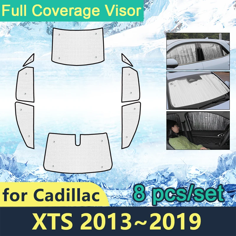 

Full Cover Sunshades For Cadillac XTS 2013~2019 Car Sun Protection Windshields Side Windows Accessories Shaby 2016 2017 2018