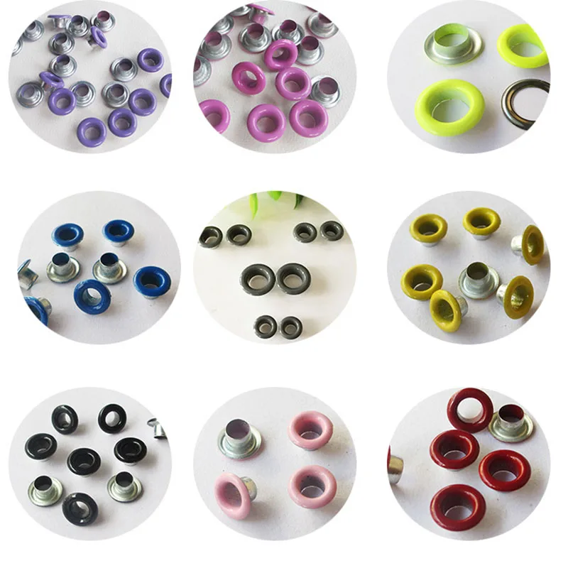 50 sztuk otwór 3-10mm metalowe mieszane kolor oczko do album do scrapbookingu DIY koronki torba na buty etykiety odzież akcesoria mody i rzemiosło skórzane