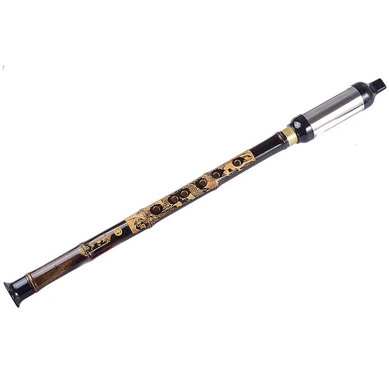 Flutes Woodwind Black Bamboo Chinese Yunnan Bawu Key Pipe Music Instrument