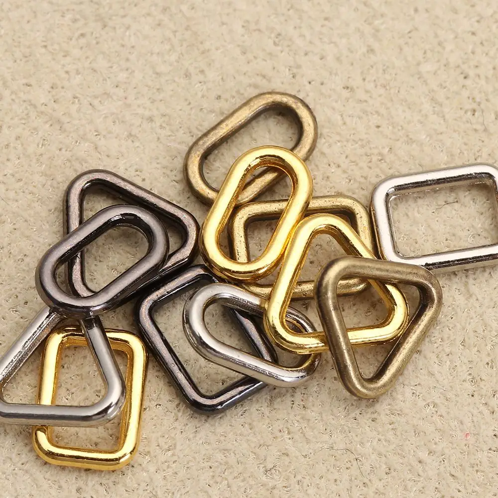 20Pcs Newest 4mm Doll Bag Buckle Mini Ultra-small Square/Triangle Buttons Tri-glide Luggage Hardware Diy Dolls Bag Accessories