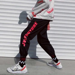 Pantalones bombachos para mujer, pantalón holgado de cintura alta, estilo Hip Hop, informal, color blanco y negro, novedad