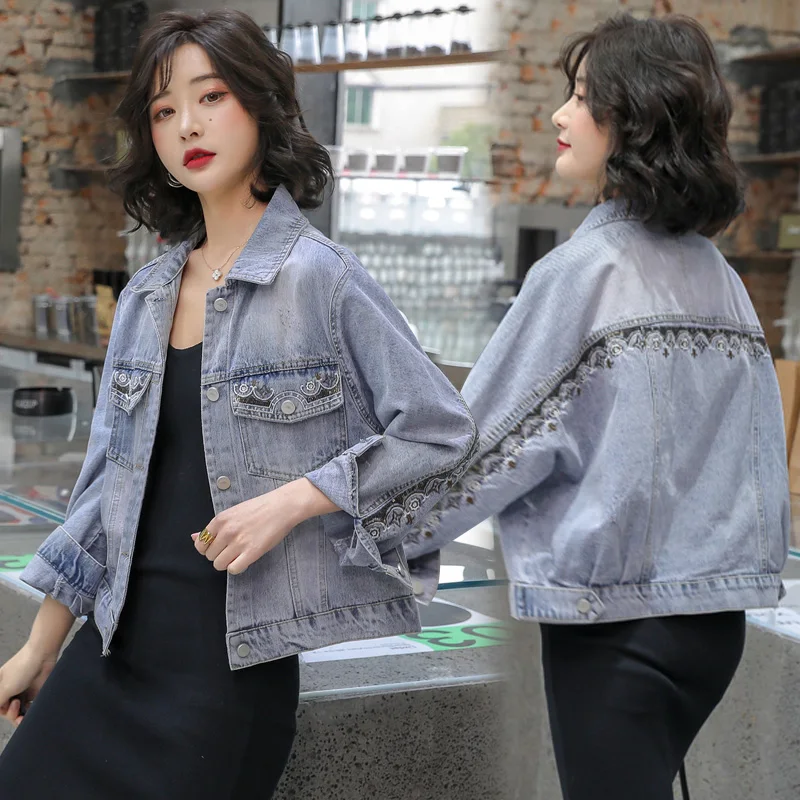 Heavy Industry Denim Jacket Women Short Outerwear New Spring Autumn Soft Cowboy Jacket Female Korean  Loose Jackets Streetwear