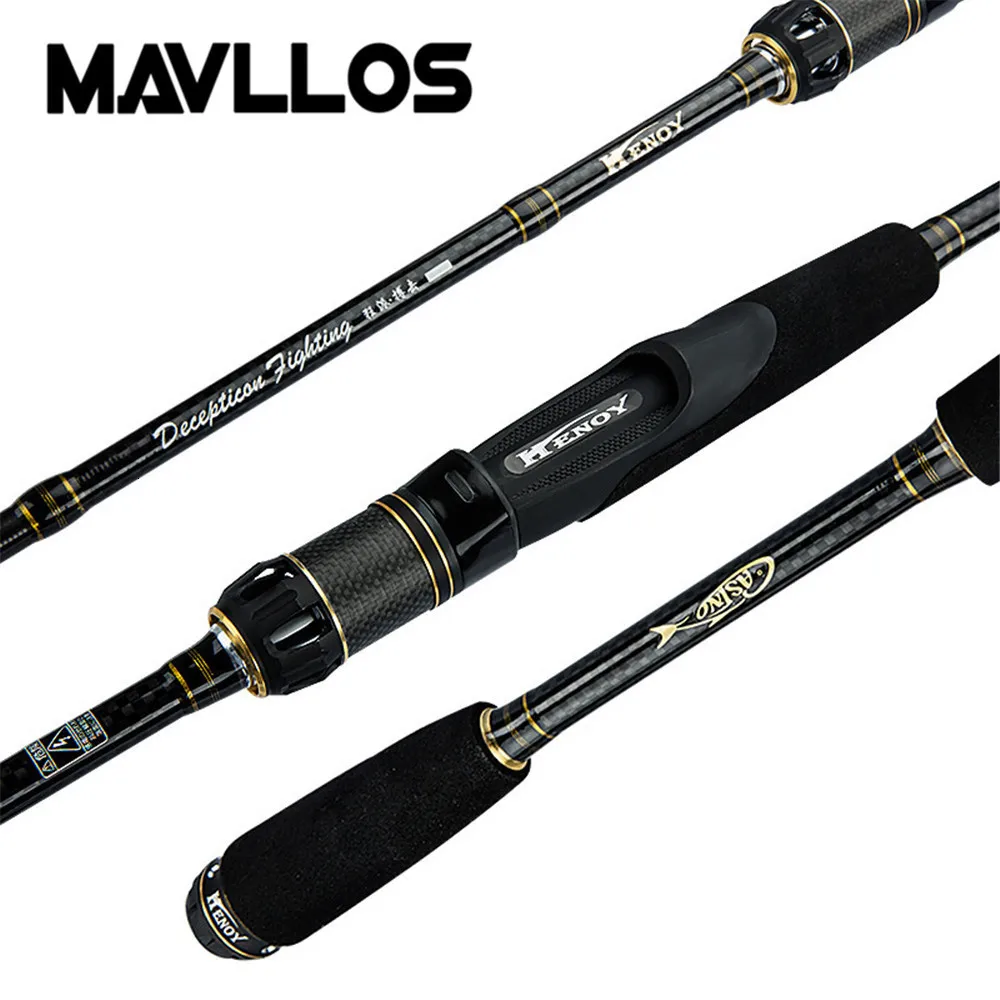 Mavllos  1.98m 2.1m MH hard Carbon Fishing Rod Lure Weight 7-20g Fast Action Saltwater Casting Rod For Fishing Bass Pike