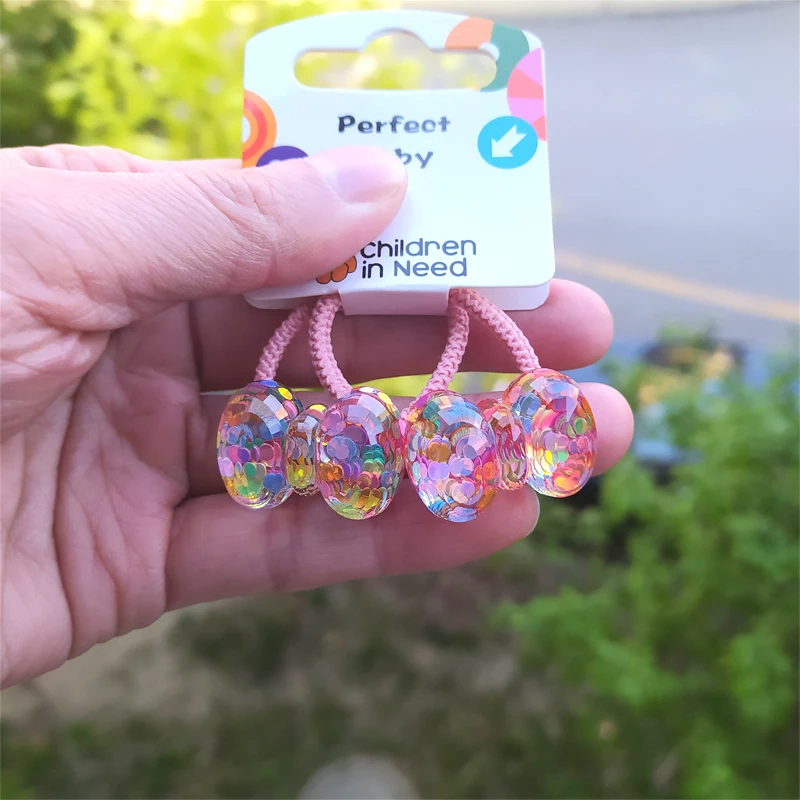 2PCS Cute Star Flower Grape Princess Headwear Kids Elastic Hair Bands Baby Cartoon Headdress Children Ropes Girls Accessories