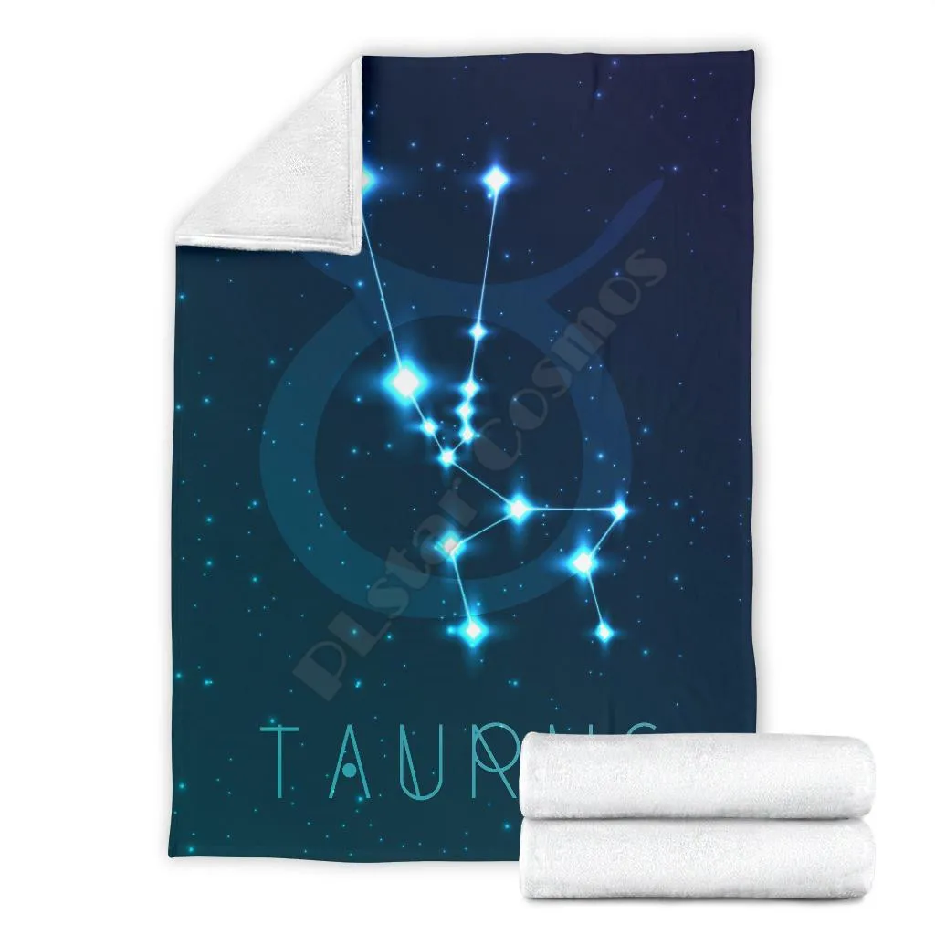 

Taurus Zodiac fleece blanket Printed Blanket Adults/kids Fleece Blanket Sherpa Blanket 02