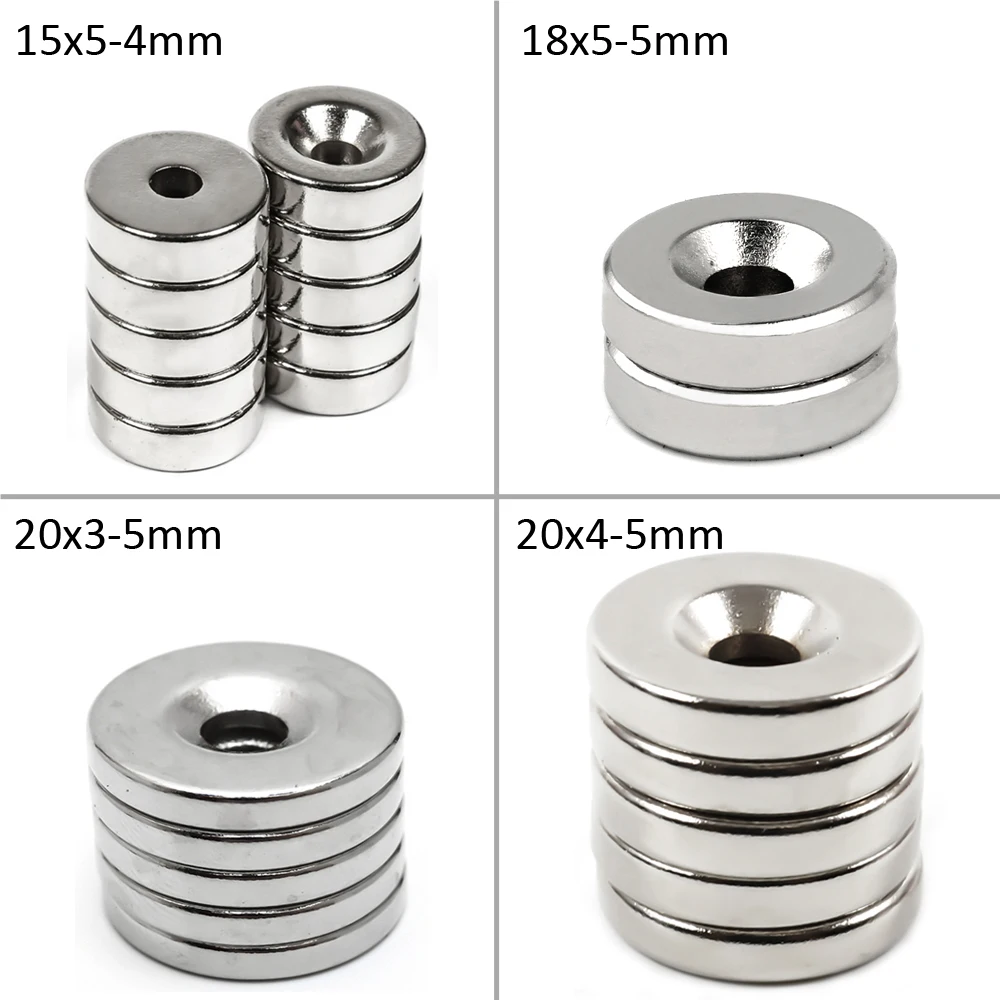 Small Countersunk Round N35 NdFeB Strong Neodymium Magnet Powerful Rare Earth Permanent Fridge Magnets for Craft DIY