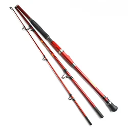 High Carbon Fishing Rod Fiber Max Power 30kg 1.8m 2.1m 2.4m Slow Jigging Sea Boat Fishing Rod Spinning 3 Section Ocean Saltwater