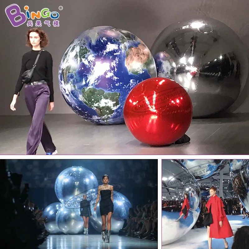 0.5-3Mเส้นผ่านศูนย์กลางInflatable Mirror Ball Air-Blownปิดผนึกเงินลูกโป่งสะท้อนแสงของเล่นสําหรับกิจกรรม/ปาร์ตี้ตกแต่ง