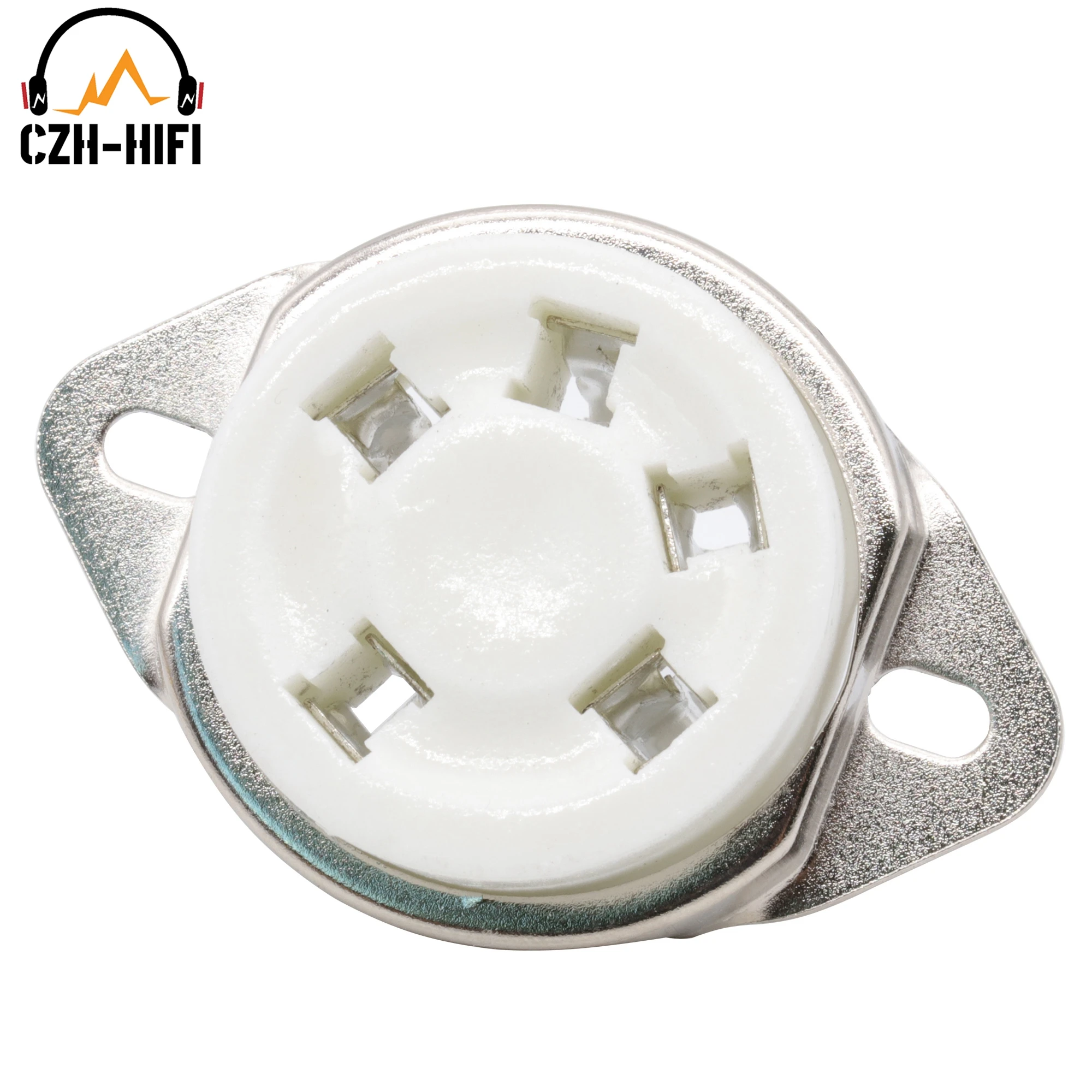 1PC 5PIN TUBE SOCKET Ceramic Valve Base for 807 24 27 37 47 56 76 FD422 WE272A WE311A Vintage Audio Amplifier DIY Gold/Tin Plate