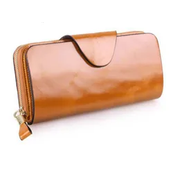 New Genuine Leather Womens Wallets Female Purses Leather Long Women Wallet And Purse Phone Pocket Card Holder Cartera Mujer