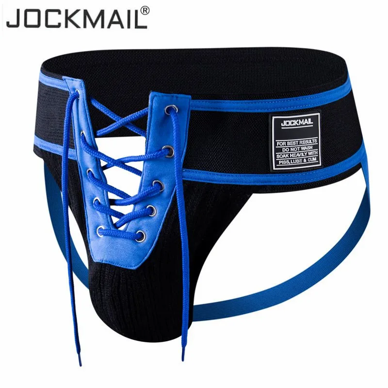 Jockmail Sexy Thong Men Jockstrap Underwear Lacing Camouflage Green,3.15\