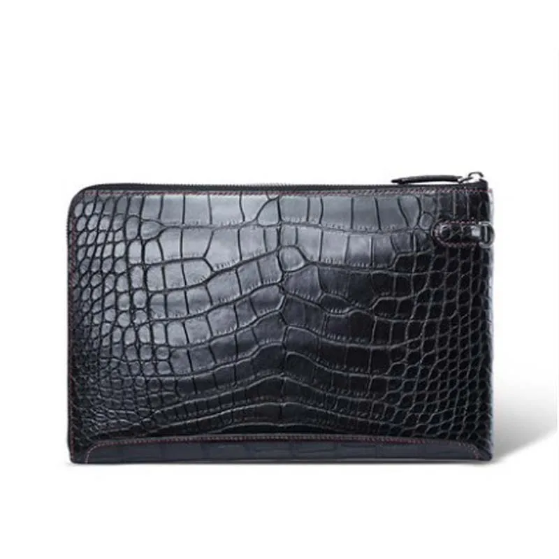 

gete New crocodile skin envelope, fashionable business man's clutch bag, European style and large-capacity men clutch bag