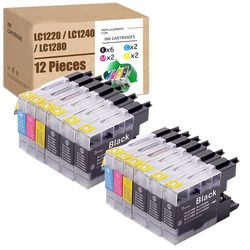 Tinta para Brother LC1280, LC1240, LC1220, para MFC-J280W,MFC-J425W,MFC-J430W,MFC-J435W,MFC-J5910DW,MFC-J6510DW,DCP-J925DW