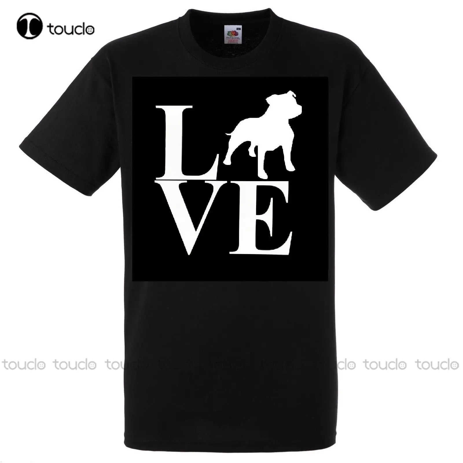 Fashion  Summer New Brand 100% Cotton T-Shirt Staffordshire Bull Terrier Dog Love T Shirt Ringer Vest Printing Casual Tops