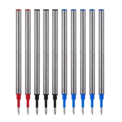 Bolígrafo de Gel de Metal de 0,7mm para oficina y escuela, bolígrafo de punta redonda con mango de escritura, tinta negra y azul, bolígrafo de negocios