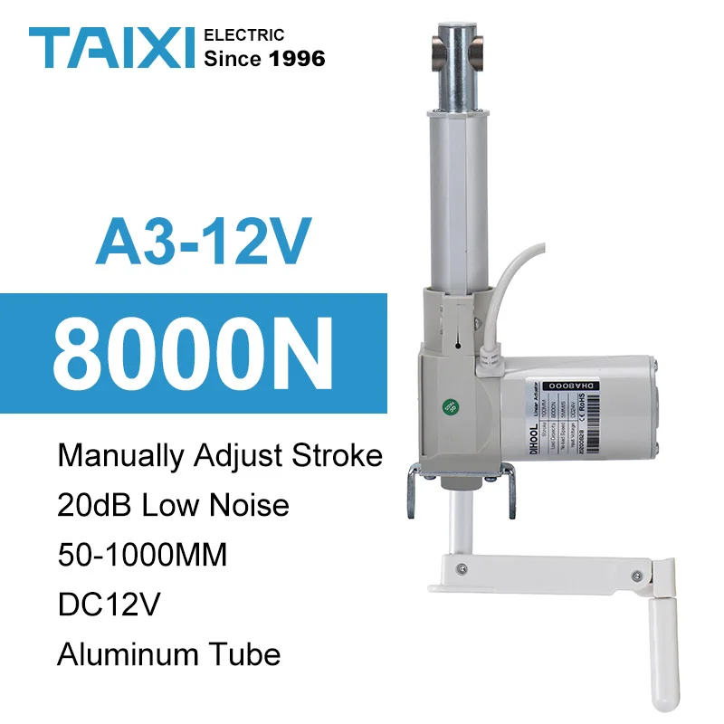 

Металлический электрический линейный привод 12 В постоянного тока двигатель 750 н упорный 950 мм ход 4 мм/секция нажимной стержень подъемного стола регулируемая дверь