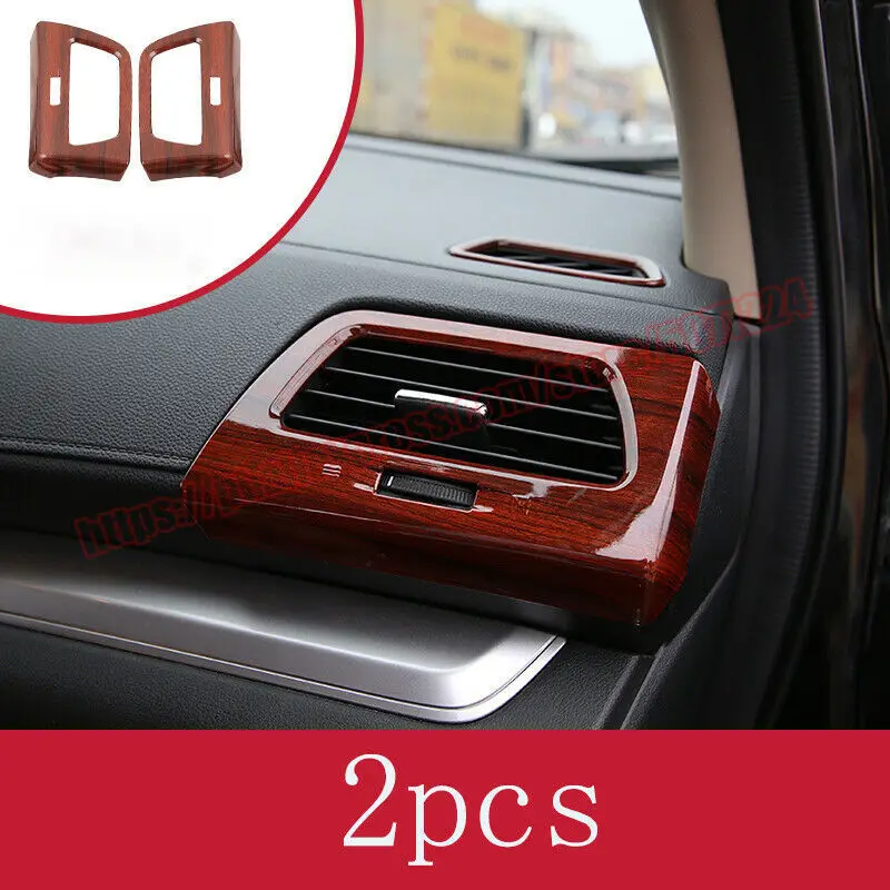 

For Honda CRV CR-V 2012-2016 ABS Wood grain console L&R air outlet vent cover trim