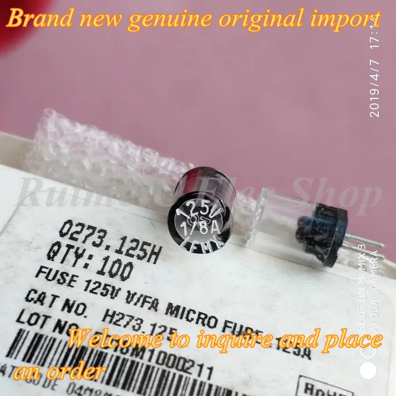 2PCS 0273.125H Free Shipping Plug-In Mini TR3 125mA 1/8A 125V LFMX 6.35MMX8.89MM One-Time Fusing DIP Plastic Fuse Cylindrical