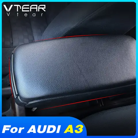 Vtear-아우디 A3 팔걸이 커버, 인테리어 팔걸이 센터 콘솔 액세서리 보관함 장식 자동차 스타일링 부품 2004