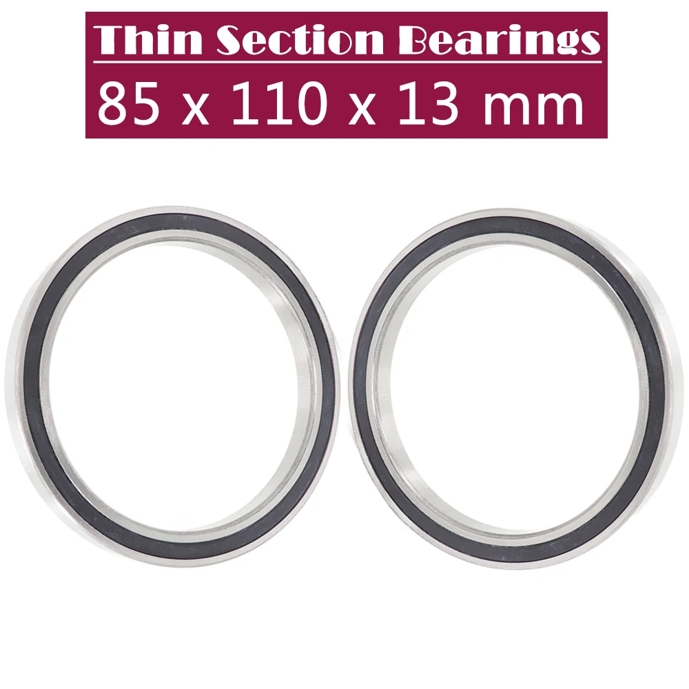 6817 2RS Bearing ( 2 PCS ) 85*110*13 mm Metric Thin Section Bearings 61817 RS 6817RS