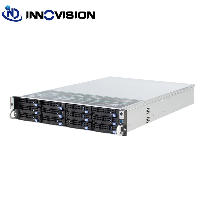 

2U 12 bays hotswap rack server case 560mm NVR NAS server chassis,supporting max 12*10.5 board