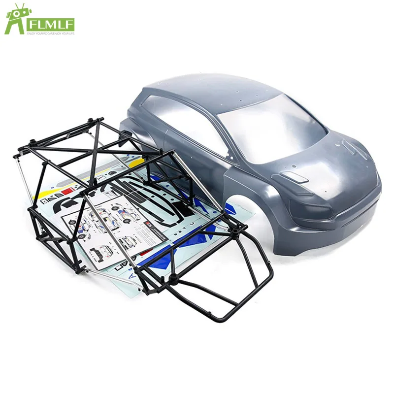 Body Shell Kit with Anti-roll Cage Fit for 1/5 ROVAN ROFUN RF5 WRC Rally Rc Car Games Toys Parts