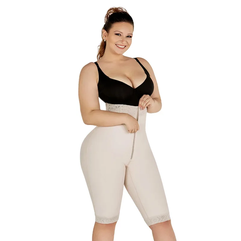 Gaine Amincissante Femme Ventre Plat Double Compression High-Waisted Butt Lifting Short Body Shaper Tummy Control Push-Up Ass