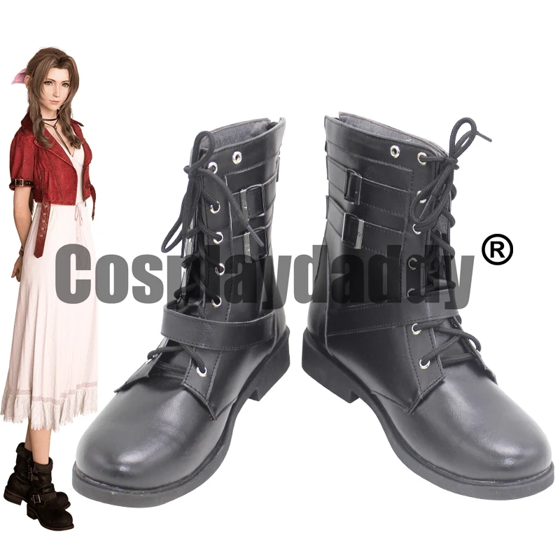 Final Fantasy VII Remake Aerith Gainsborough Aeris The Flower Girl Cosplay Shoes Boots X002