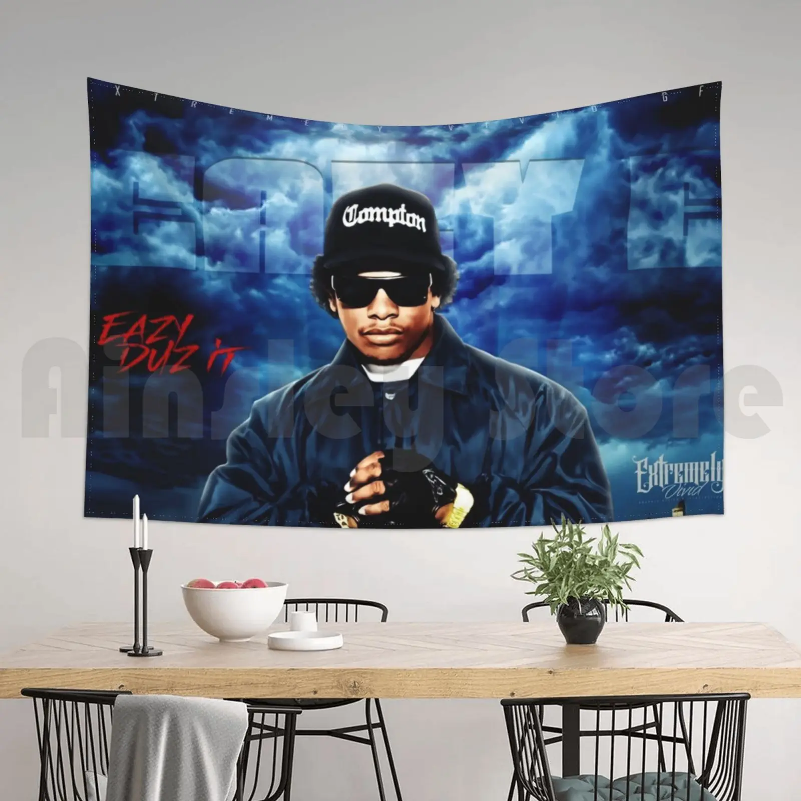 Eazy Duz It Tapestry غرفة المعيشة وغرفة النوم Easy E Ruthless West Coast Rap Nwa #6