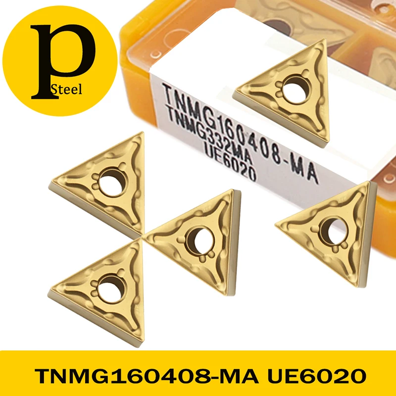 100% Original 10Pcs CNC Carbide Insert TNMG160408 MA UE6020 External Turning Tools TNMG 160408 Lathe Cutter Tool Turning Inserts