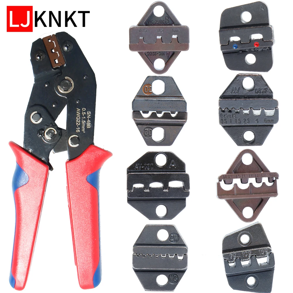 Cold pressing line clamp Naked Electrical Terminals Crimper Heat Connector Wire pliers Jaws Insulated Crimping mini Hand Tools