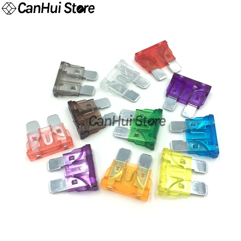 10pcs Fuses Mini Small Medium Car Fuse 1A 2A 3A 5A 7.5A 10A 15A 20A 25A 30A 35A 40A 45A 50A Amp Clip Fuse Set for Car Truck