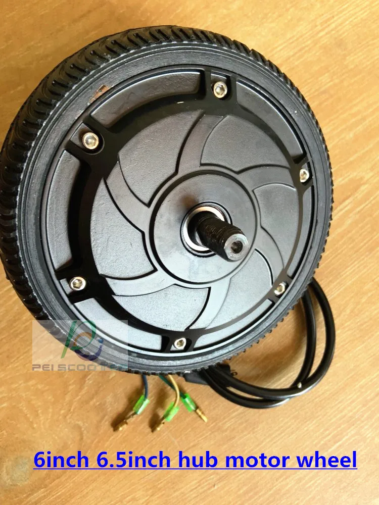 6 inch 6.5inch BLDC brushless no-gear dc scooter wheel hub motor double shafts with tire and hall sensor phub-161KM