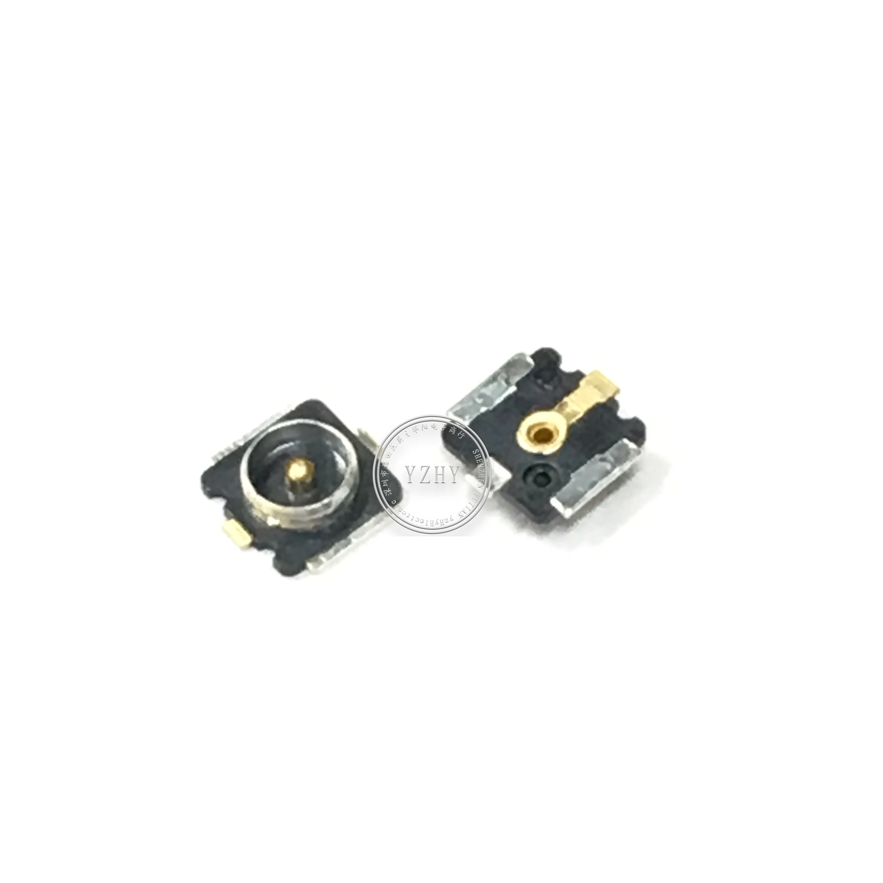 RF board end The first generation black bottom three solder feet patch antenna base 3x3mm module signal connector