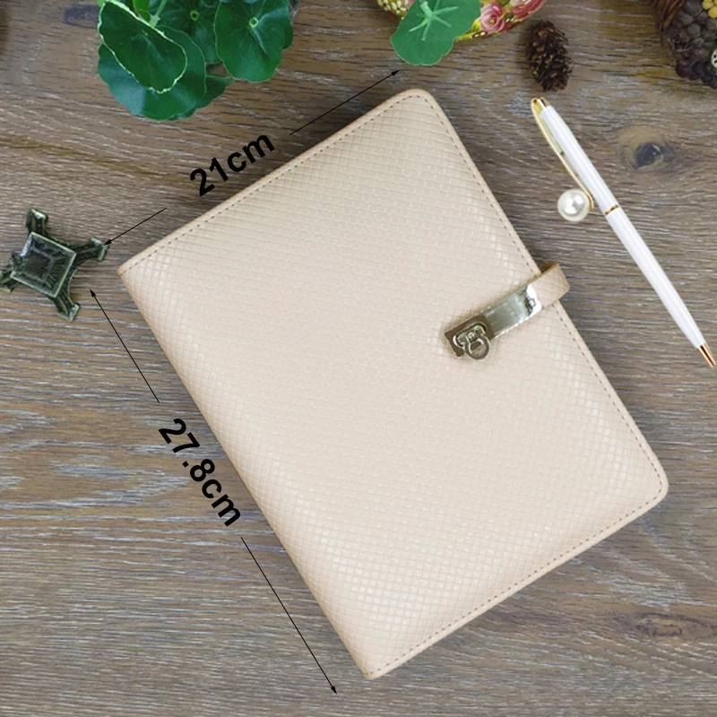 Makeasy Record Notebook Cover B5 Loose Leaf Paper Binder Folder Writing Color Ballpoint Document Pocket Gift Set School Binder