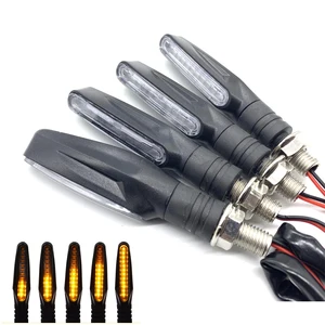 4pcs Motocicleta Turno Seqüencial Sinais Blinker LED Fluindo Água Parada Cauda Turn Signal Indicadores Luzes Piscando 10 principais vendas piscas de moto 4 - №3