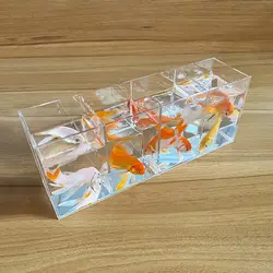 Desktop Separated Fish Tank for Betta Small Fish High Transparent Acrylic Open Aquarium Water Plant Tank Tortoise Tank