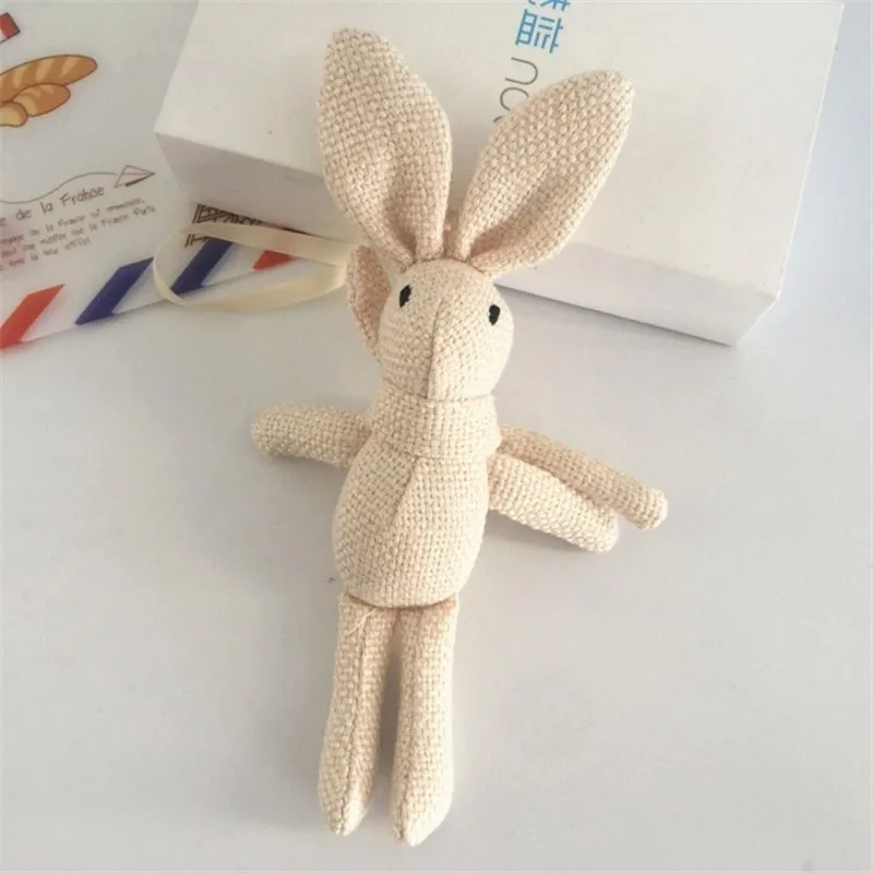Yeni tavşan peluş, hayvan doldurulmuş elbise tavşan anahtarlık oyuncak, çocuklar parti peluş oyuncak, buket peluş bebek