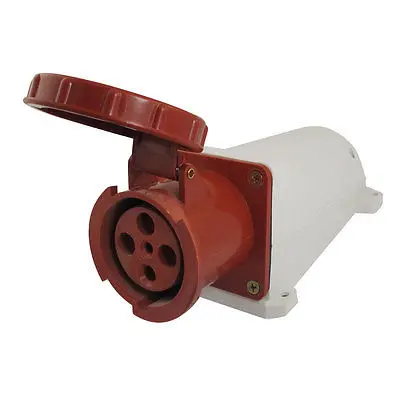 High Quality AC 380-415V 63A IP67 3P+E+N IEC309-2 Industrial Socket Red White Ppjih