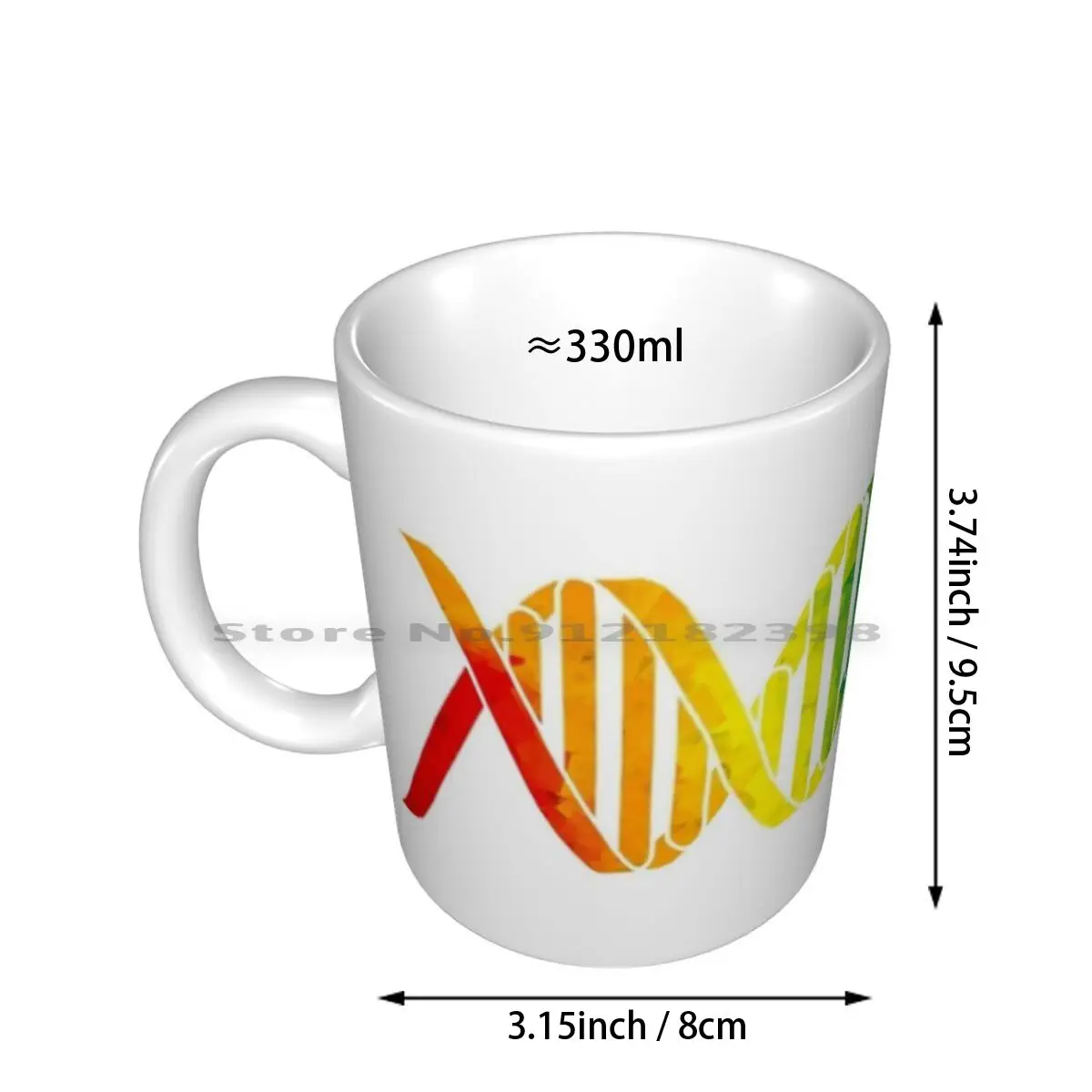 Rainbow Double Helix Ceramic Mugs Coffee Cups Milk Tea Mug Science Stem Dna Helix Double Helix Molecular Biology Biology Pride