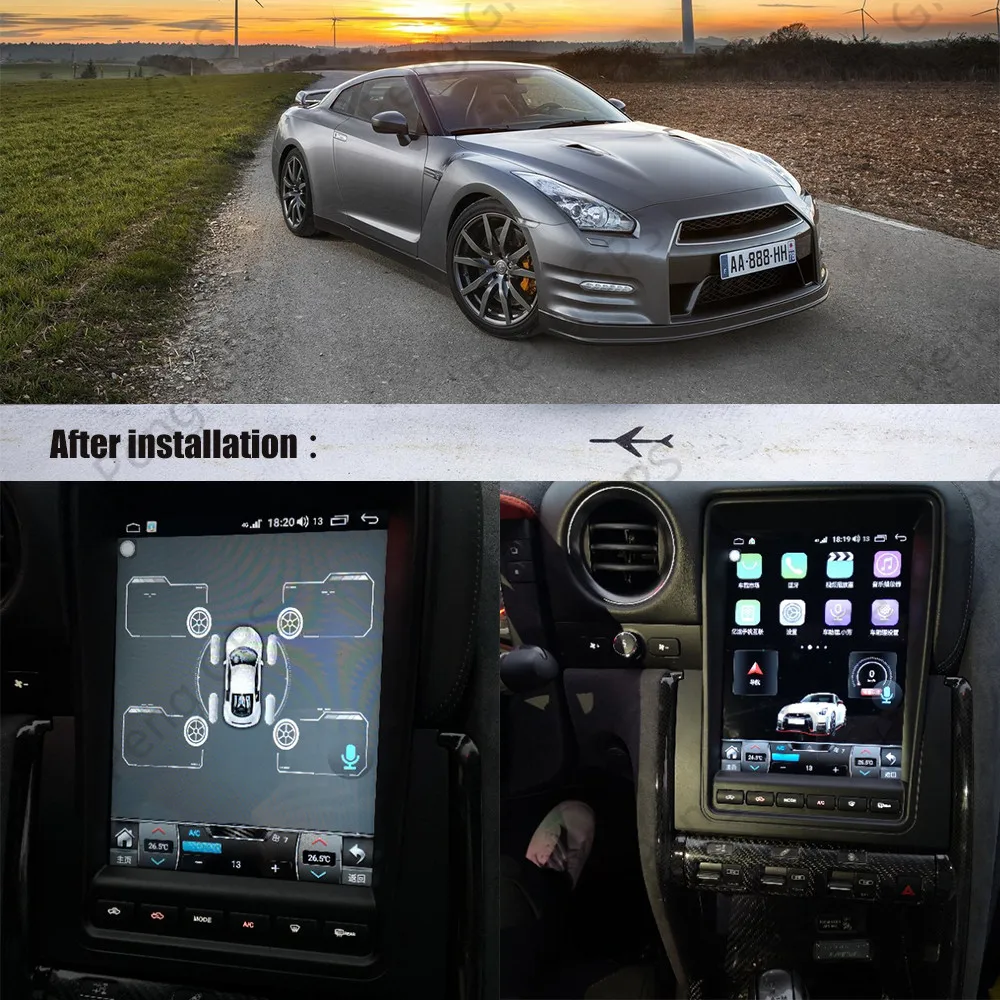 For Nissan Gt-r Gtr Skyline 2011-2017 Stereo Audio Radio Car Multimedia Player Autoradio Android Screen Gps Nav Head Unit