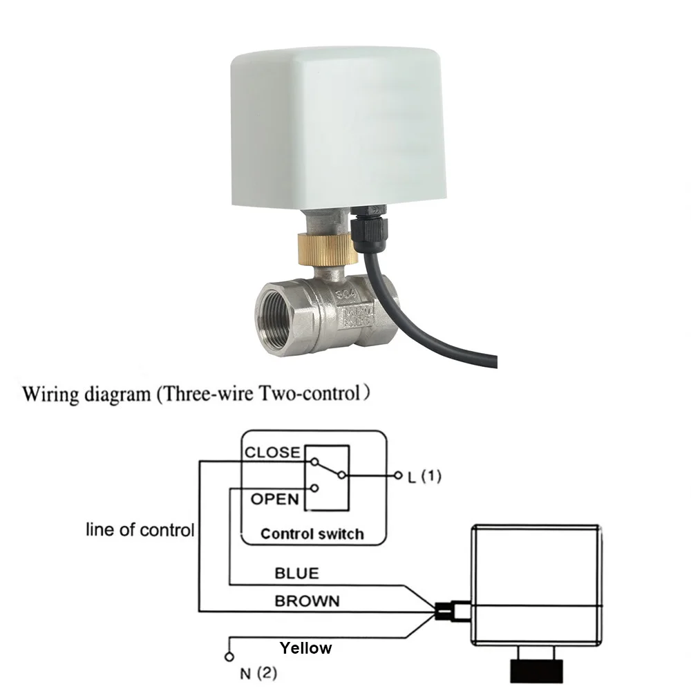 1/2" 3/4" 1" 2" Edelstahl-Motorventil 220V 12V 24V 3-Draht 2-Wege Elektrisches Kugelventil mit großem Drehmoment – Detail 1